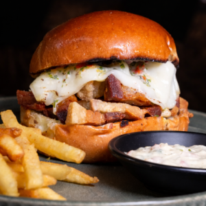burguer de chicharron crocante