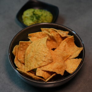 adicción de nachos con guacamole